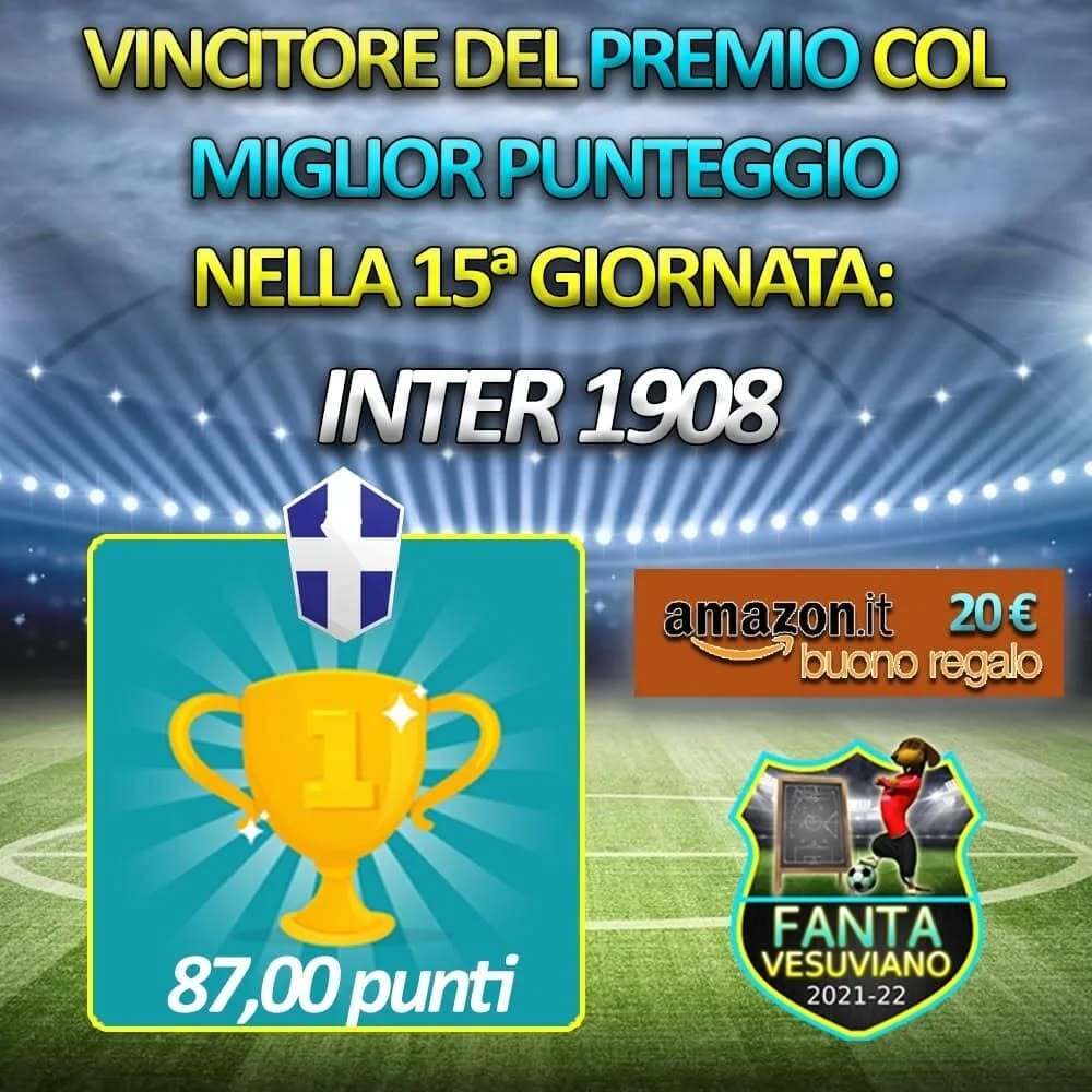 I Edizione FantaSUM miglior-punteggio-15-giornata