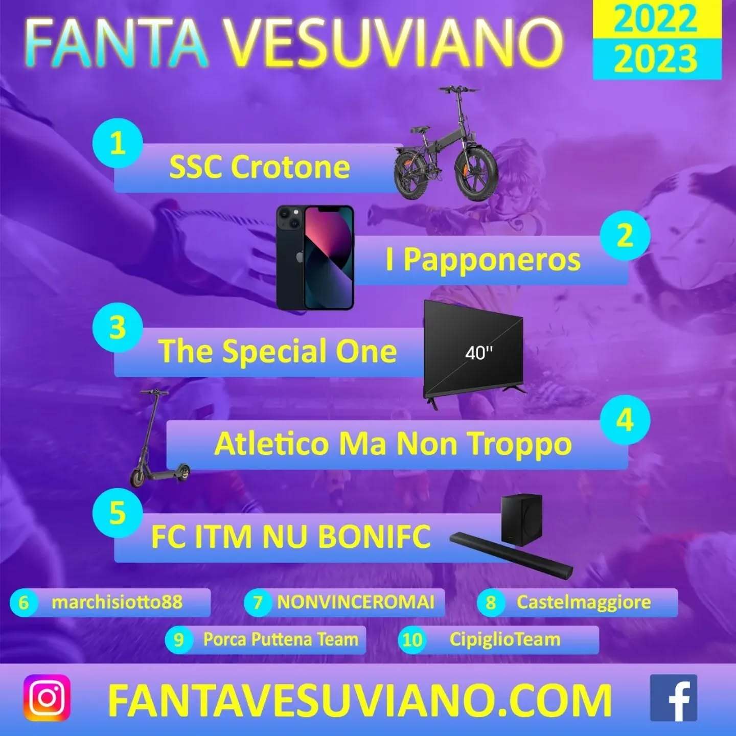 II Edizione FantaSUM podio finale
