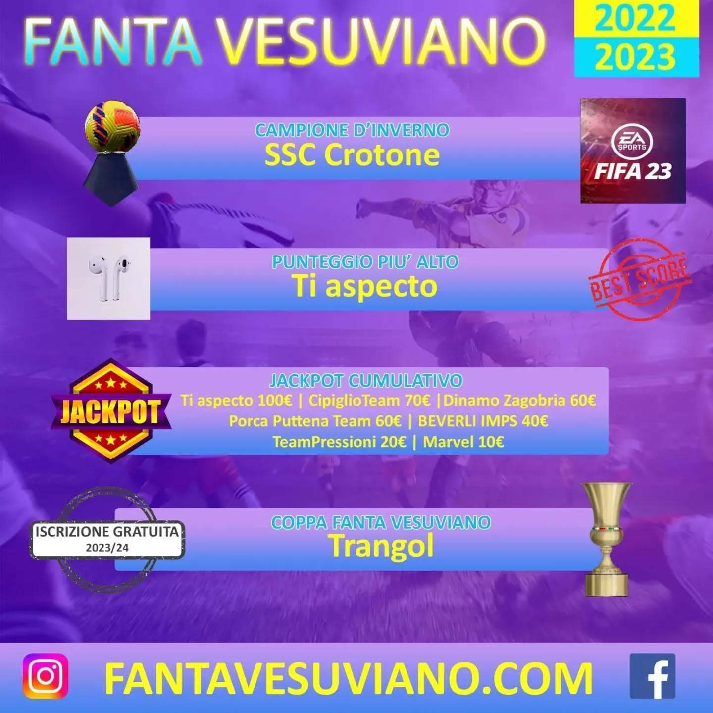II Edizione FantaSUM premi-vari