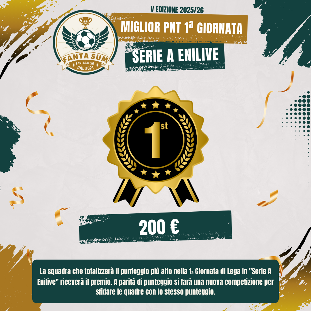 miglior pnt 1 giornata